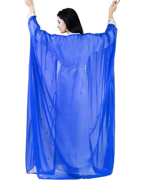 Muslimah Royal Blue Colored Embroidery worked Kaftan